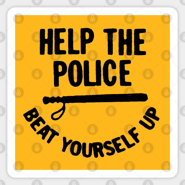 Help The Police / Beat Yourself Up Sticker by DankFutura